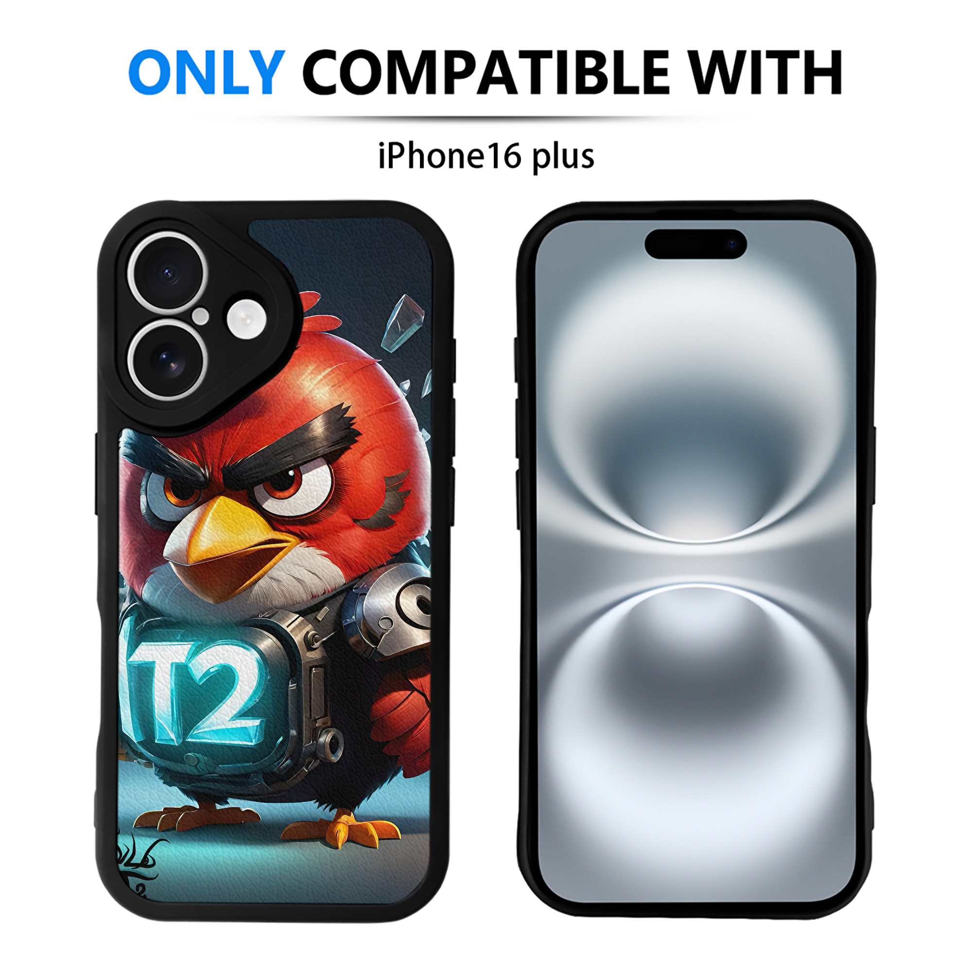 （画像用） Angry Birds アングリーバード 【iPhone 16シリーズ対応】シリコンスマホケース（レザー調） 材質：シリコン